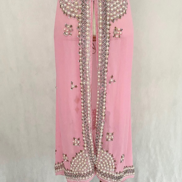 Handmade Pearl and Rhinestone Embellished Duster - Picture 4 of 11